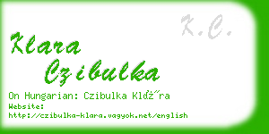 klara czibulka business card